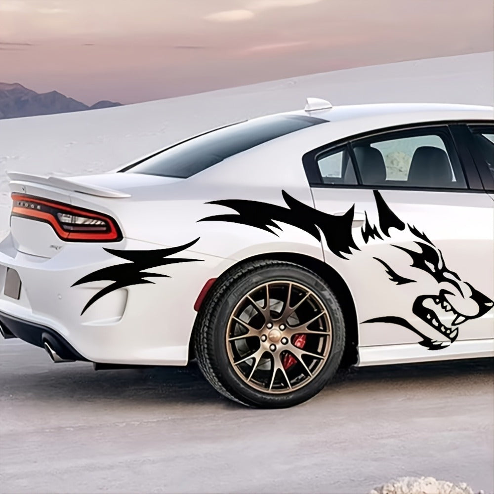 2pcs Unique Wolf Patterned Waterproof Decal Sticker for Cars