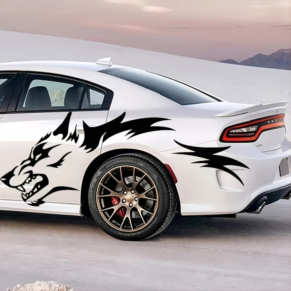 2pcs Unique Wolf Patterned Waterproof Decal Sticker for Cars