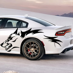 2pcs Unique Wolf Patterned Waterproof Decal Sticker for Cars