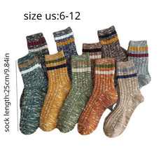 5 Pairs Men's Winter Warm Crew Socks Sweat-absorbing & Breathable
