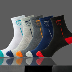5 Pairs Men's Winter Warm Crew Socks Sweat-absorbing & Breathable