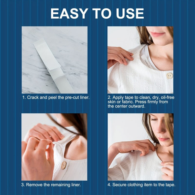 36 Pcs Invisible Anti-slip Stickers Clear Adhesive for Women's Shirt Neck