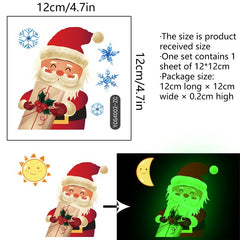 Christmas Santa Claus Switch Sticker Glow in Dark Bedroom Living Room Wall Decor