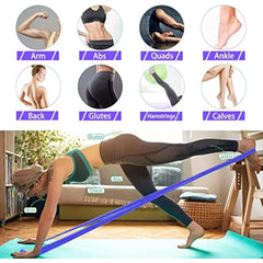 4pcs Yoga Resistance Bands Set 4 Levels Exercise Workout Equipment