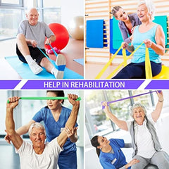 4pcs Yoga Resistance Bands Set 4 Levels Exercise Workout Equipment