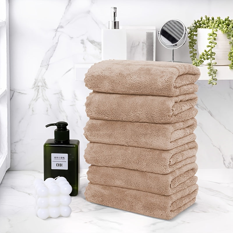 4pcs Coral Fleece Hand Towel Set Highly Absorbent Face Towel