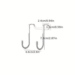 Stainless Steel Over Door Hook Double S Hook for Hanging Clothes Towels Sundries