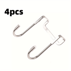 Stainless Steel Over Door Hook Double S Hook for Hanging Clothes Towels Sundries