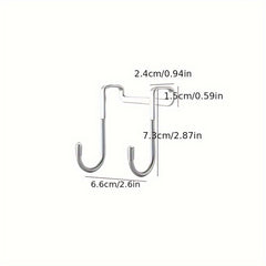 Stainless Steel Over Door Hook Double S Hook for Hanging Clothes Towels Sundries