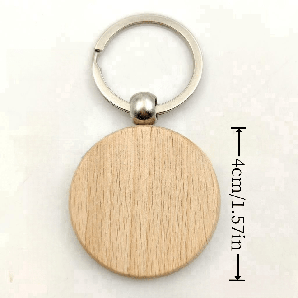Personalized Wooden Key Chain With Name Engraving