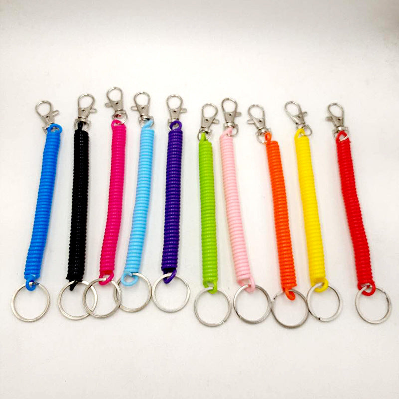 High Elastic Anti Loss Telephone Cable Spring Rope Keychain