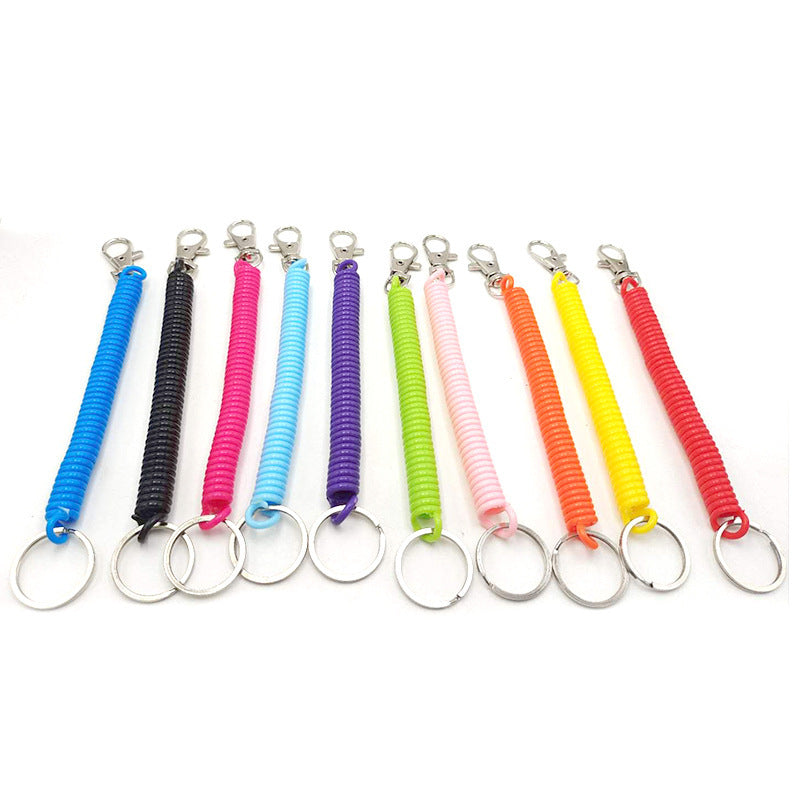 High Elastic Anti Loss Telephone Cable Spring Rope Keychain