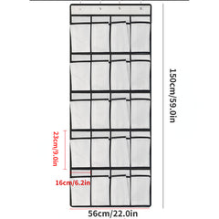 24 grid Over The Door Shoe Storage Hanging Bag Organizer