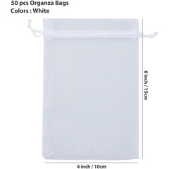 50pcs Organza Bags 10 16 X 15 24 Cm Small Bags Favor Bags Gift Bags