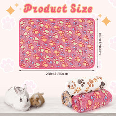3pcs Hamster Blankets Fleece Cage Liners Pet Sleep Mat Pad Warm Flannel Throw