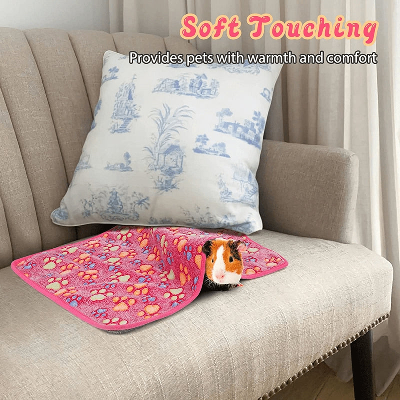 3pcs Hamster Blankets Fleece Cage Liners Pet Sleep Mat Pad Cover Warm Flannel Th