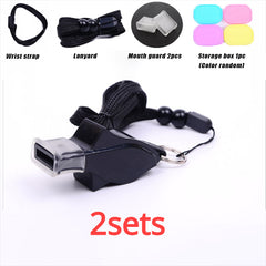 2x Referee Whistle Lanyard Set for Soccer Rugby Basketball