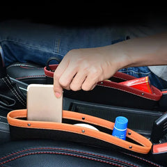 Car Seat Side Filler Organizer - Faux Leather Car Seat Storage Bag