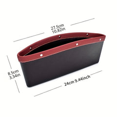 Car Seat Side Filler Organizer - Faux Leather Car Seat Storage Bag