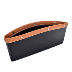 Car Seat Side Filler Organizer - Faux Leather Car Seat Storage Bag