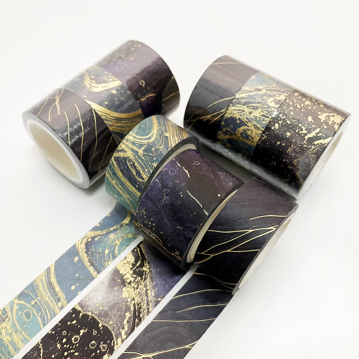 3 Rolls 5m Bronzing Washi Tape Combo for Bullet Journal Gift Wrapping Envelopes