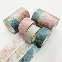 3 Rolls 5m Bronzing Washi Tape Combo for Bullet Journal Gift Wrapping Envelopes