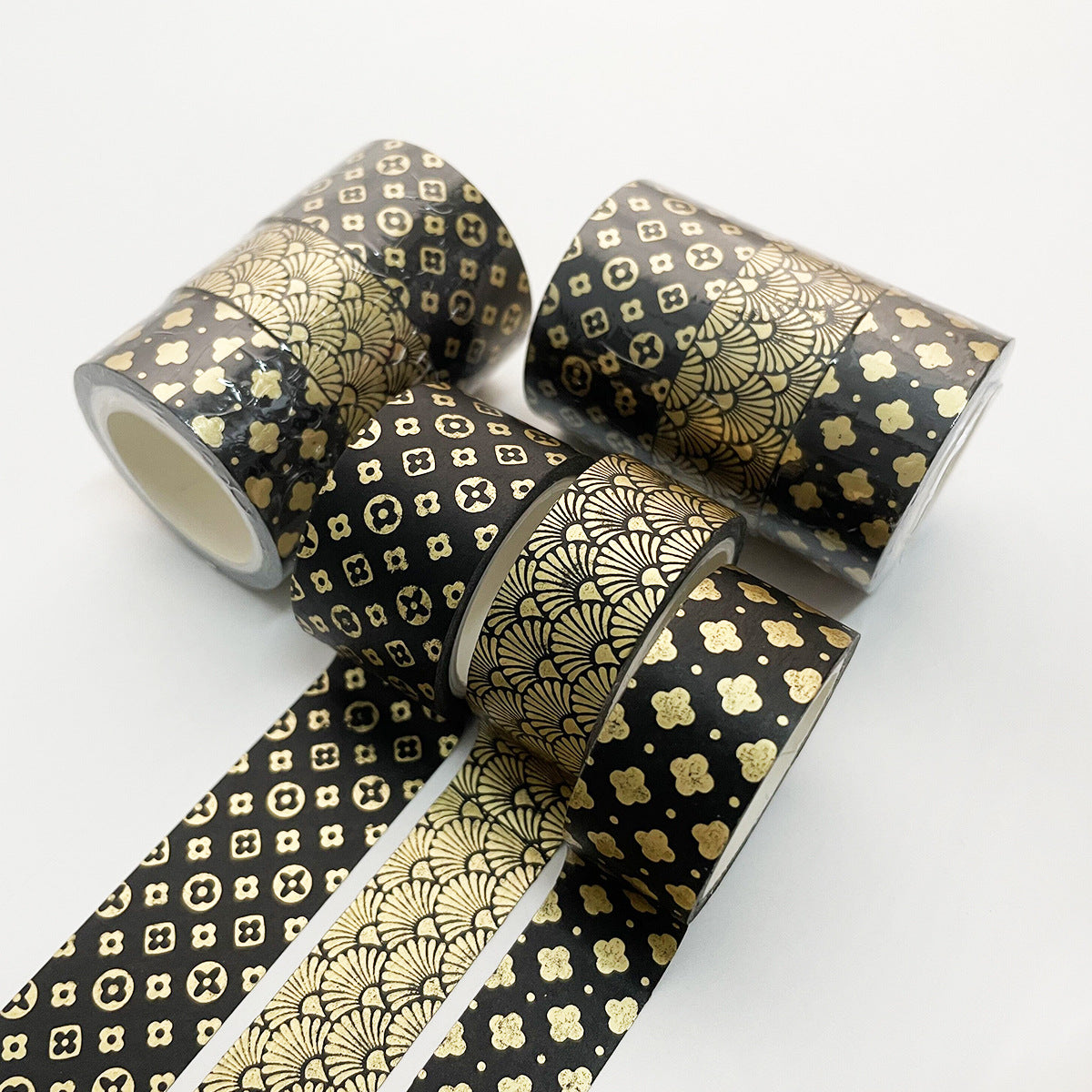 3 Rolls 5m Bronzing Washi Tape Combo for Bullet Journal Gift Wrapping Envelopes