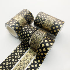 3 Rolls 5m Bronzing Washi Tape Combo for Bullet Journal Gift Wrapping Envelopes