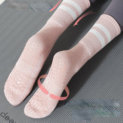 Women's Striped Yoga Socks Non-slip Grip Sports Socks
