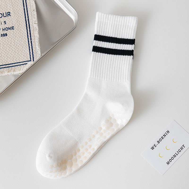 Women's Striped Yoga Socks Non-slip Grip Sports Socks