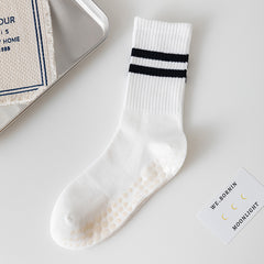 Women's Striped Yoga Socks Non-slip Grip Sports Socks