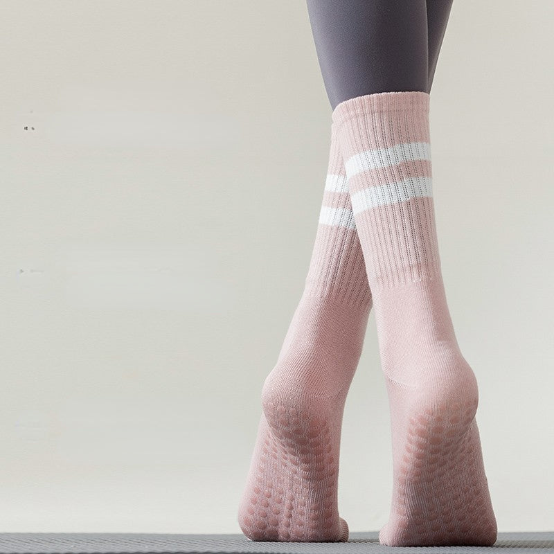 Women's Striped Yoga Socks Non-slip Grip Sports Socks