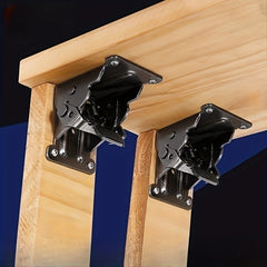 2pcs Folding Hinges 90 Degree Self-locking Concealed Door Hinges