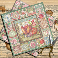 15pcs Large Retro Graner Paper Journal For DIY Gift Arts Crafts