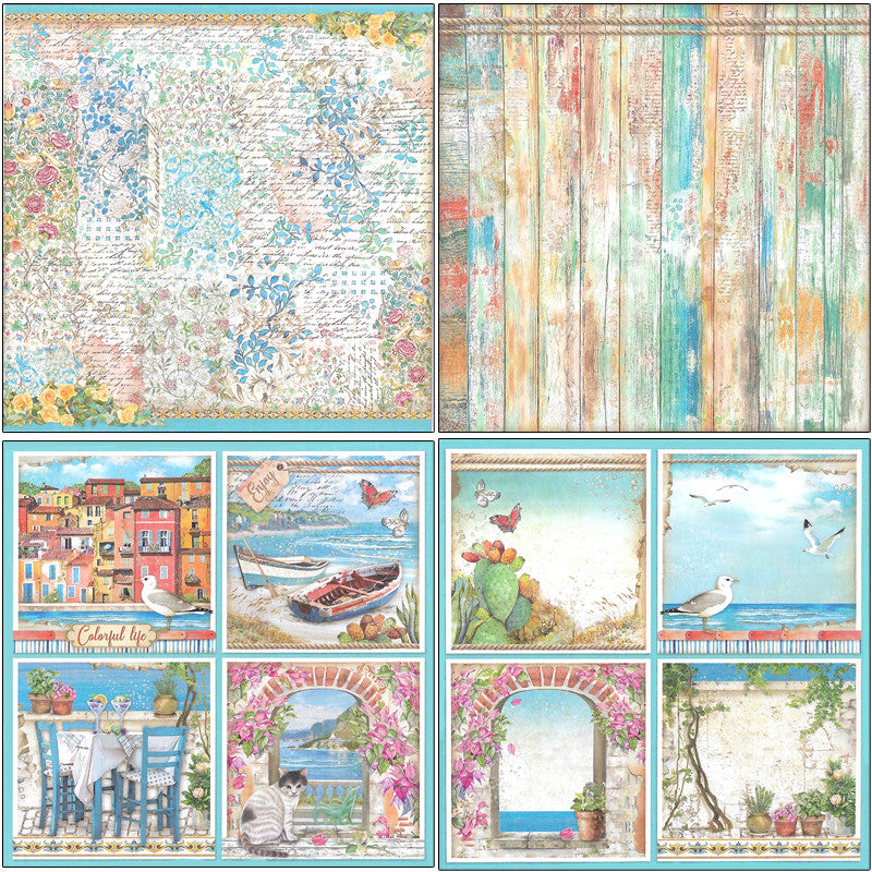 15pcs Large Retro Dream Material Paper Journal For Background DIY Gift