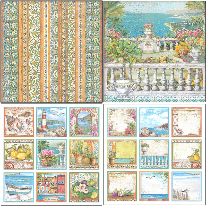 15pcs Large Retro Dream Material Paper Journal For Background DIY Gift