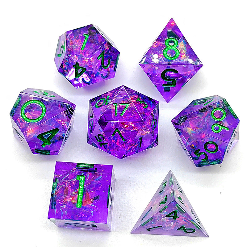 7pcs Resin Polyhedral Dice Set for Board Game