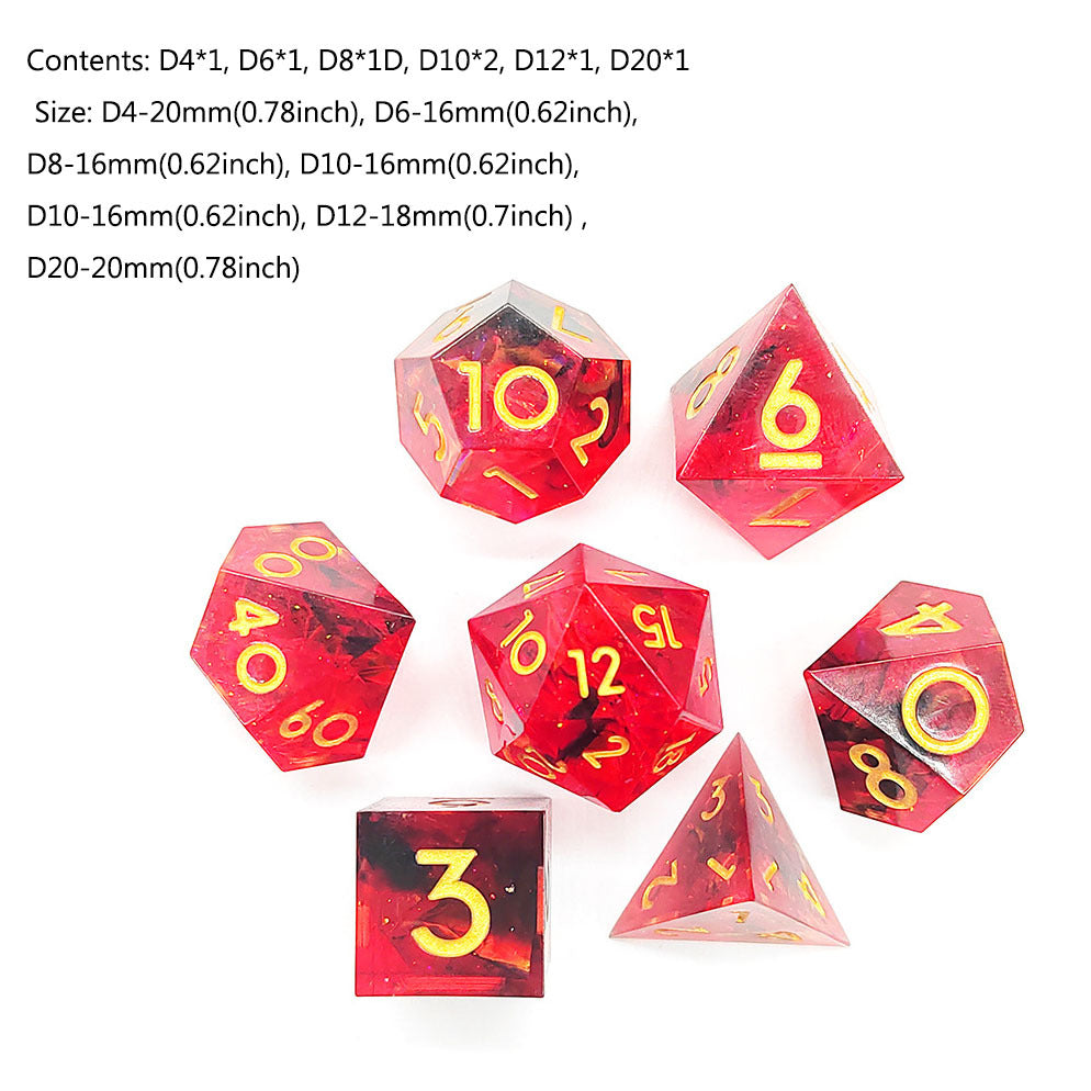 7pcs Resin Polyhedral Dice Set for Board Game