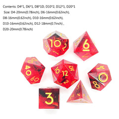 7pcs Resin Polyhedral Dice Set for Board Game
