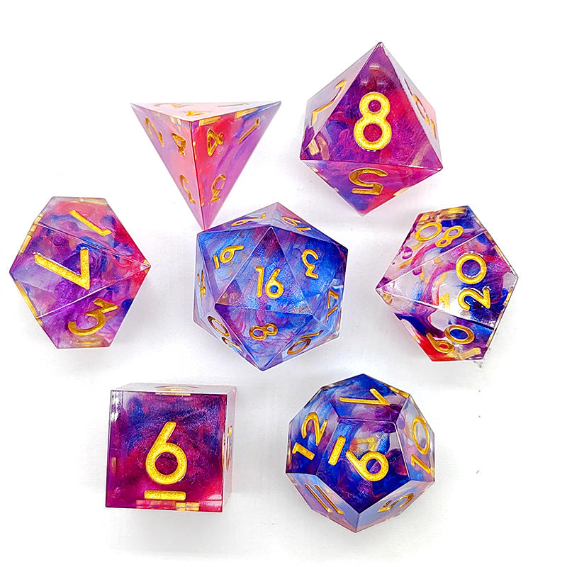 7pcs Resin Polyhedral Dice Set for Board Game