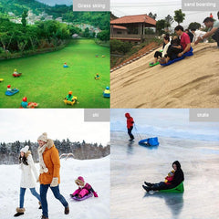 Fan Shaped Snow Ski Sand Boards Colorful Thickened Grass Sand Sliding Board