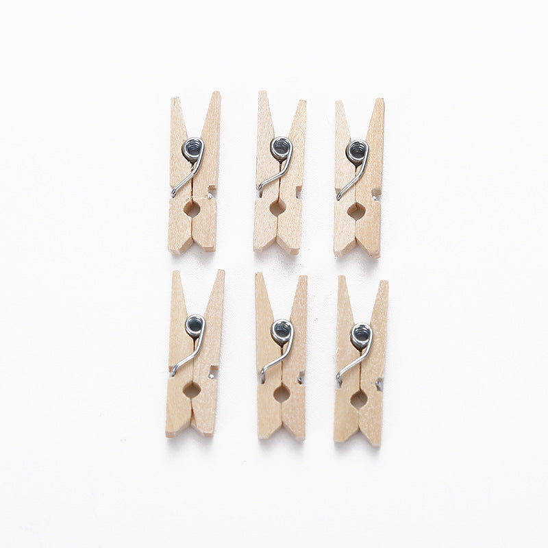 30pcs 2 Wooden Clip Photo Clip DIY Decorative Clip Christmas Clip