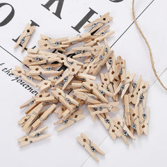 30pcs 2 Wooden Clip Photo Clip DIY Decorative Clip Christmas Clip