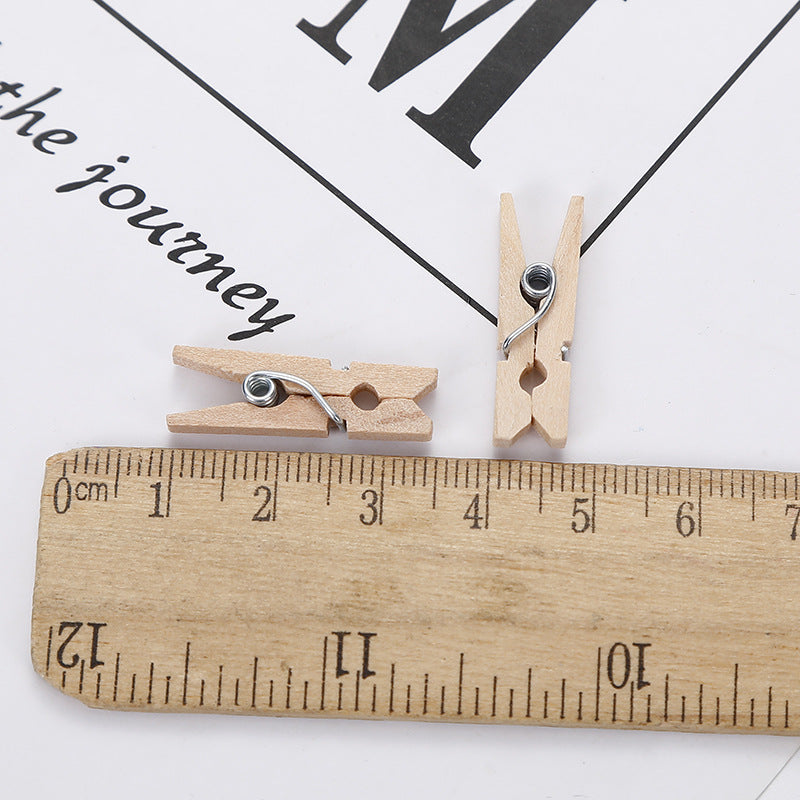 30pcs 2 Wooden Clip Photo Clip DIY Decorative Clip Christmas Clip