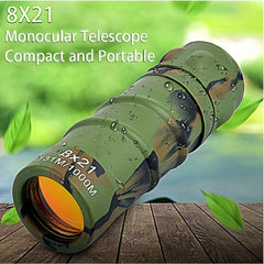 8X21 Mini Mobile Phone Monocular Telescope Portable High Power Pocket Monocular