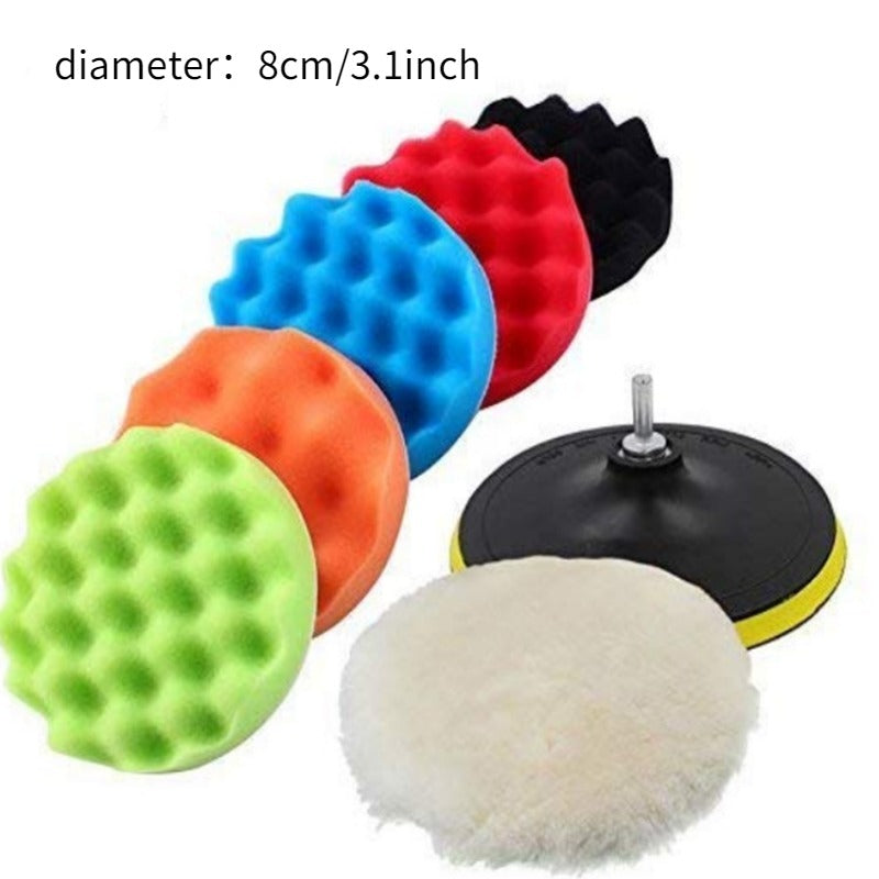 12pcs Car Polishing Disc Self adhesive Polishing Waxing Set