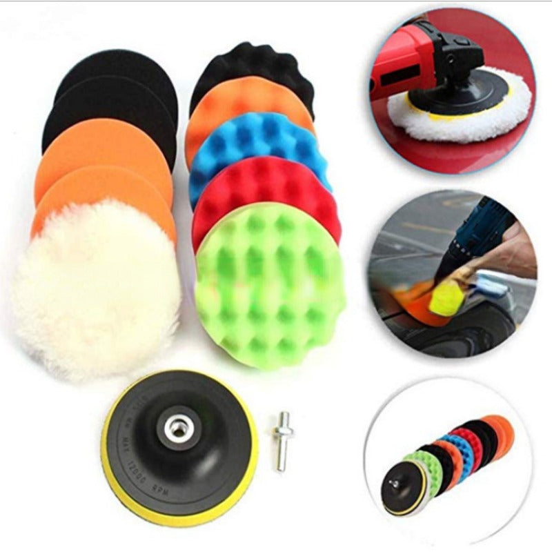 12pcs Car Polishing Disc Self adhesive Polishing Waxing Set