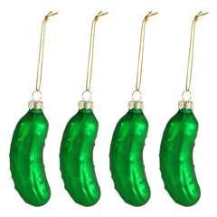 Glass Cucumber Christmas Pickle Ornament Traditional Decor