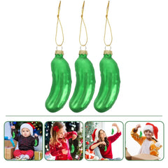 Glass Cucumber Christmas Pickle Ornament Traditional Decor