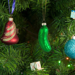 Glass Cucumber Christmas Pickle Ornament Traditional Decor